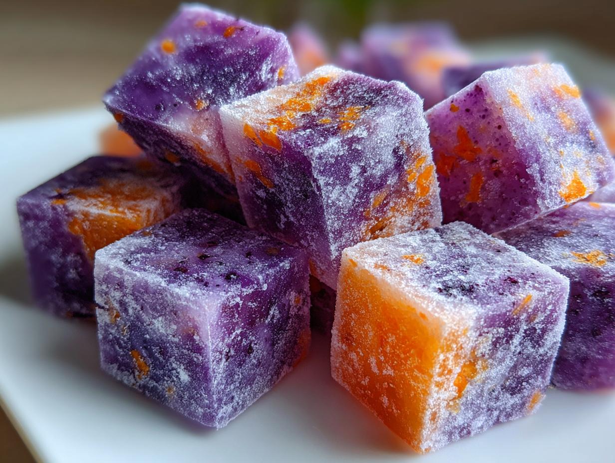 Carrot and Blueberry Frozen Cubes for Dogs