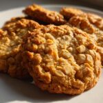 Crunchy Peanut Butter and Oat Cookies for Dogs with Banana and Flaxseed