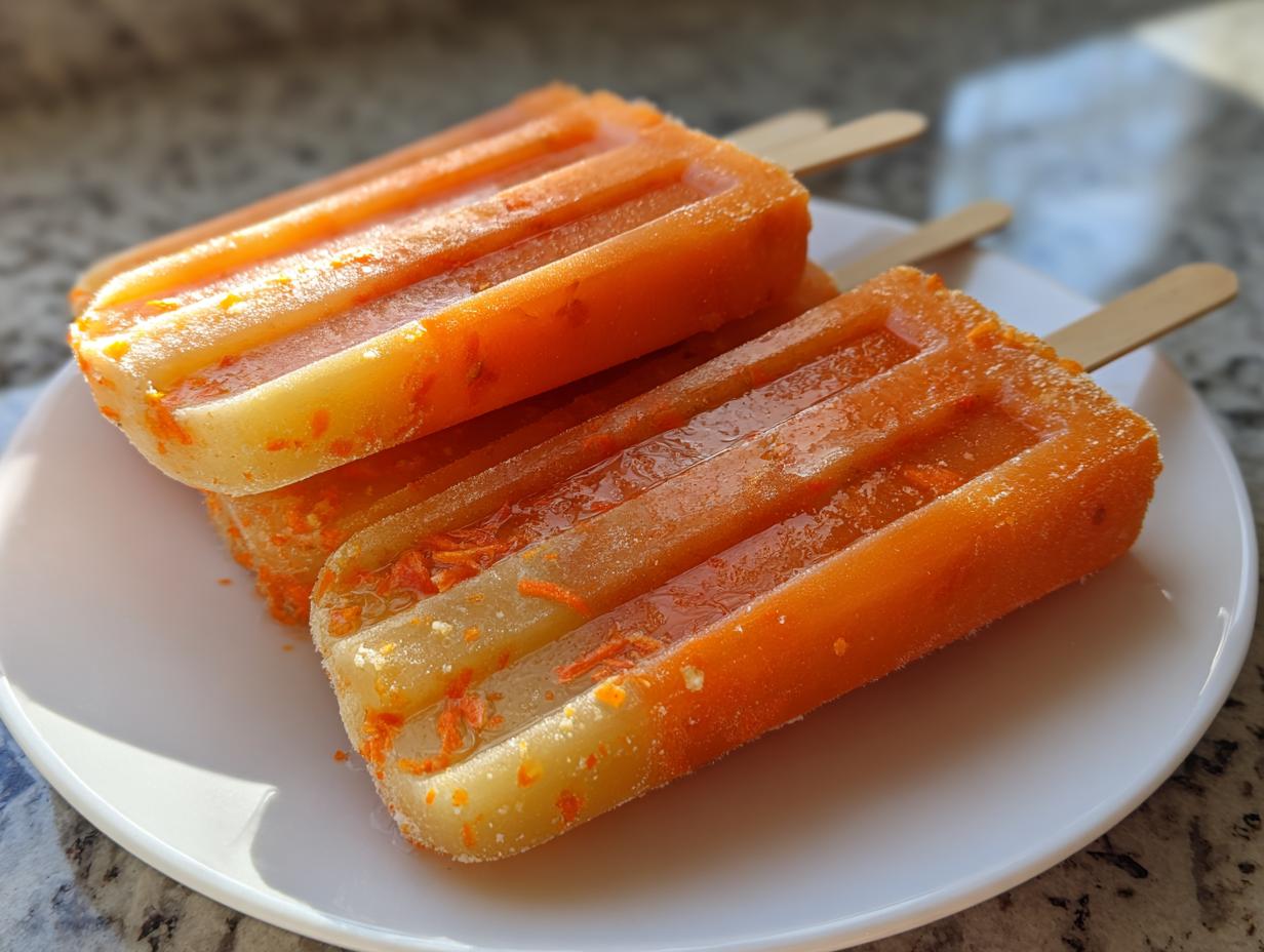 Frozen Apple and Carrot Pawsicles for Dogs with Hydration and Vitamin Boost