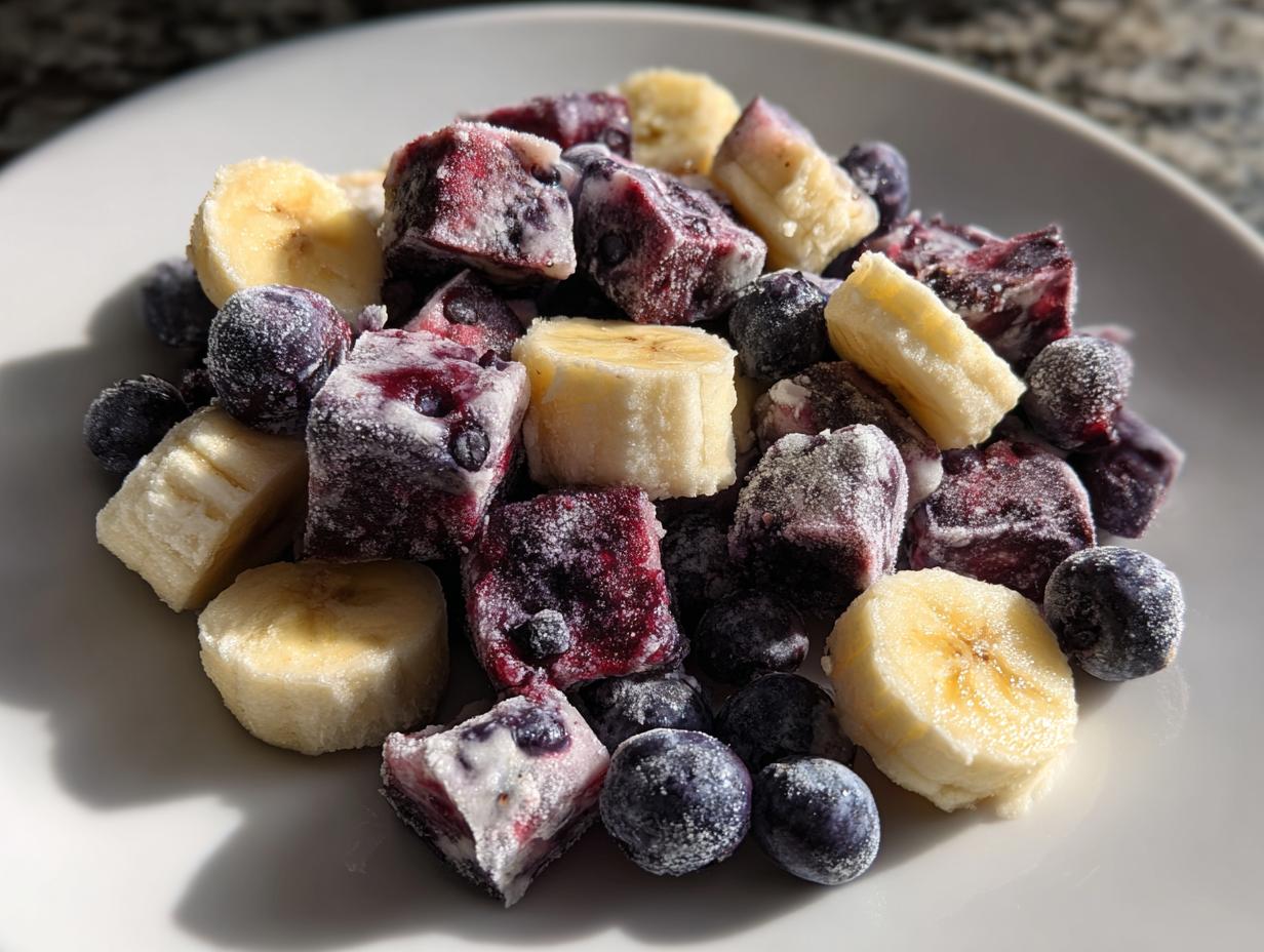 Frozen Blueberry Banana Bites for Dogs