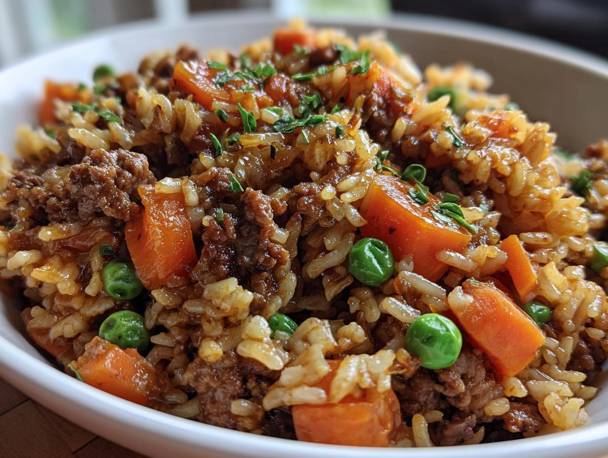 Hearty Beef & Rice Dog Meal